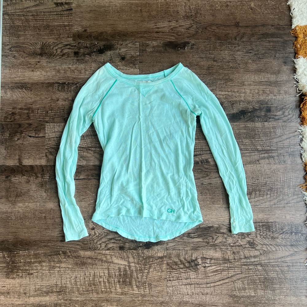 Gilly Hicks Aqua Long Sleeve Tee